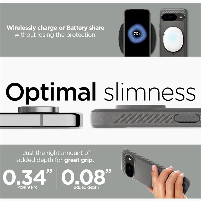 Husa Spigen Rugged Armor pentru Google Pixel 9 Pro/Pixel 9, Gri Marble (Pixel 9 Pro, ACS07783) by www.silkase.ro